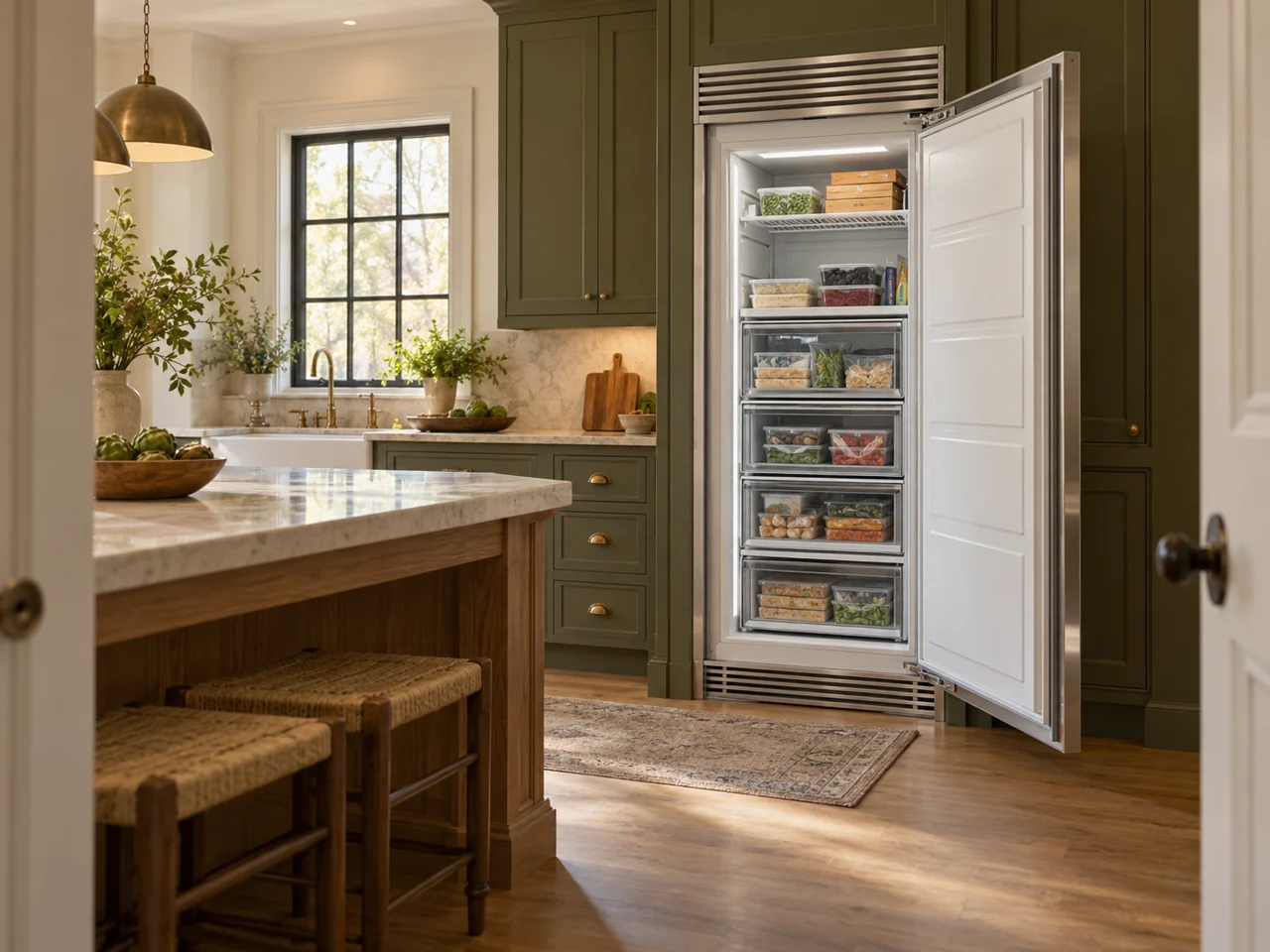 Illustration of Sub-Zero freezer